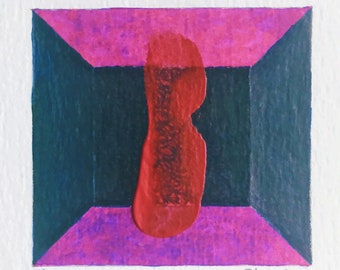 Dibujo pequeño original: Aislamiento Daruma-san