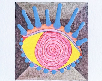 Dibujo pequeño original: Ojo de aislamiento