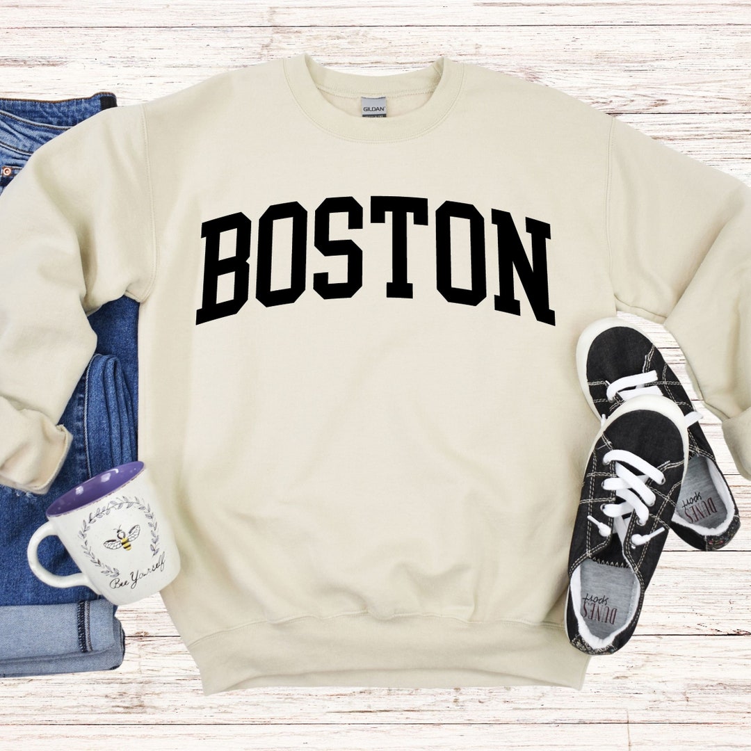 Boston Sweatshirt Massachusetts Boston Sweater Boston Crewneck Boston ...