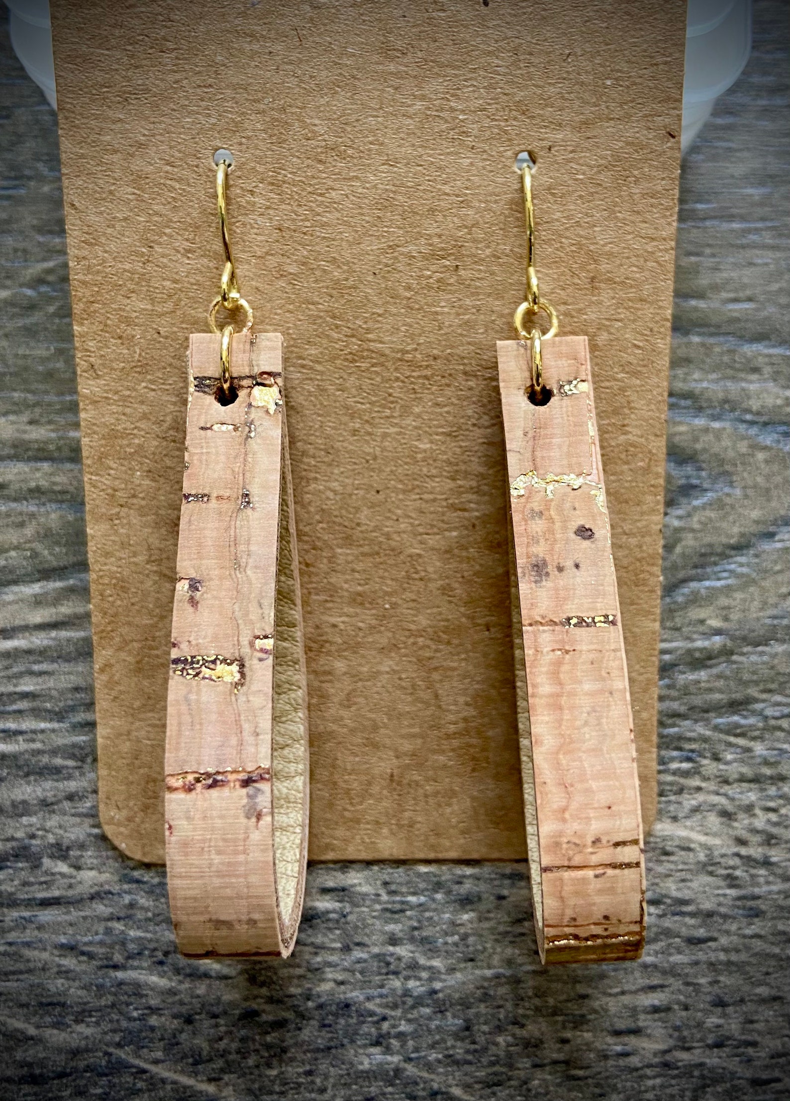 Cork Earrings Dangle Earrings Leather Cork Earrings Etsy UK