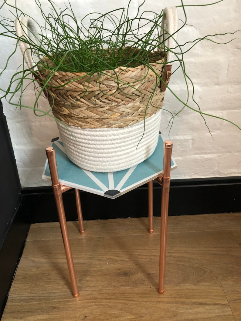 Large Copper Pipe Plant Stand Etsy