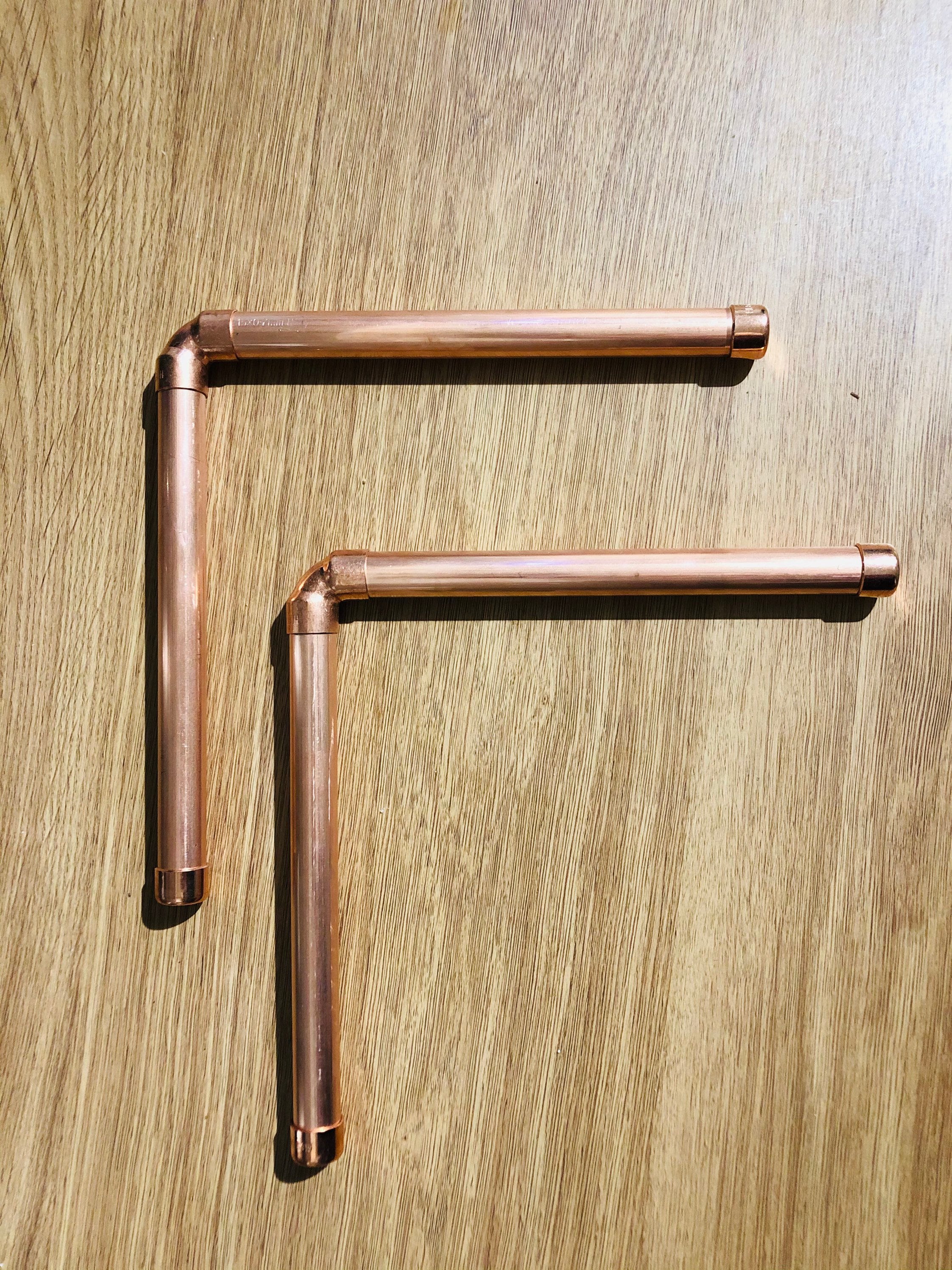 Pair of Copper Pipe Brackets Shelf Brackets Regular Small Etsy UK