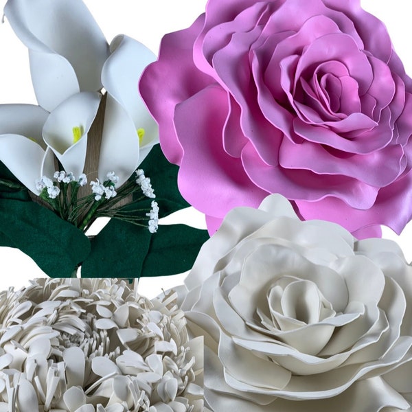 Giant Foam Flowers l Rose l Peony l Zantedeschia l Quality Handmade
