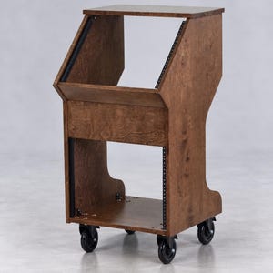 16U Studio Rack Sidecar Casters