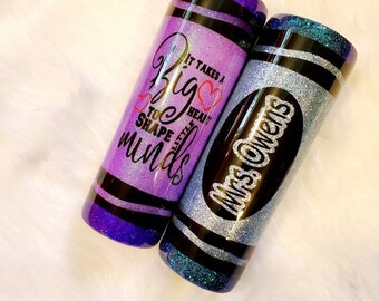 Personalized Teacher Crayon Tumbler