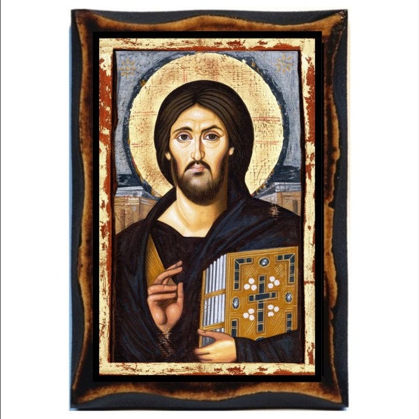 Christ Pantocrator au Sinaï - Pantocrátor del Sinaí - Christus Pantokrator - Le Christ Pantocrator du monastère de Sain Catherine au Sinaï