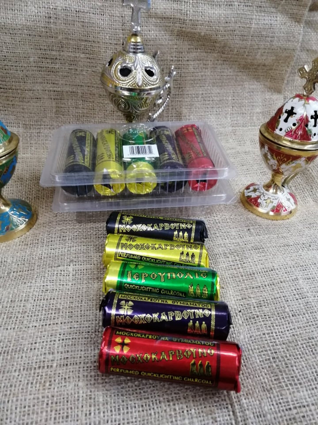 Aromatic Charcoal Burning Discs for Incense 5 Different Perfume