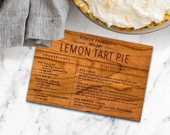 Personalized Wooden Recipe Card: Personalized Family Keepsake