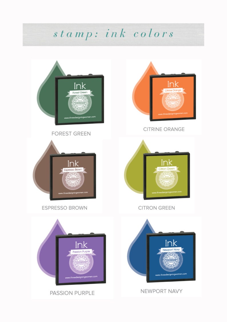 Three Designing Women Ink Pad Refill Waterbased Ink Cartridge Etsy