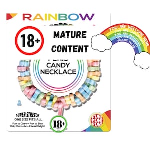 LGBTQ ADULT Party Favors-Stretchy Pecker Bracelets & Necklaces-Edible Party Favors for Swag Bags-Bachelorette Party Favors-Gay Adult Favors