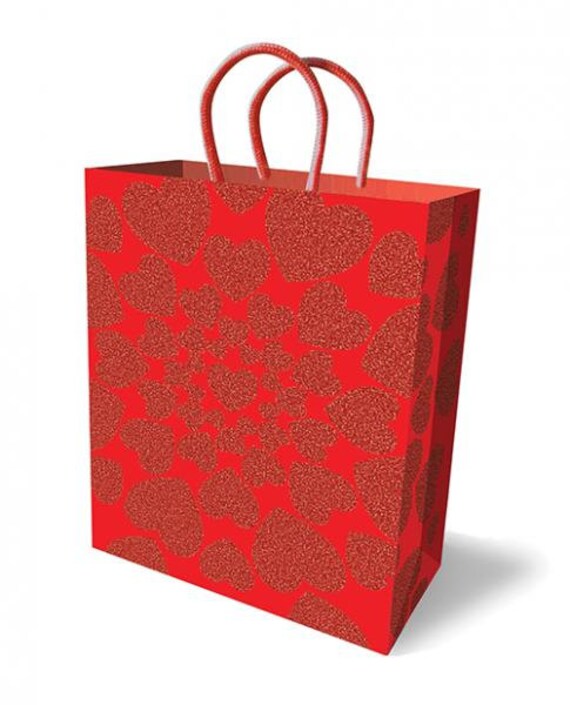 Red glitter gift bags online