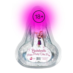 Bachelorette Pecker Cake Pans: 10&quot; Disposable Party Mold (2pk)