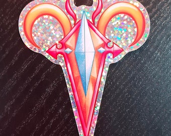 Aries Vinyl Sticker – Glitter Star Sign Decal – Astrology Birthday Gift