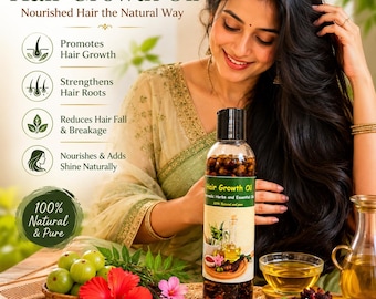 Ayurvedic Hair Growth Oil: Herbal Blend, Essential Oils