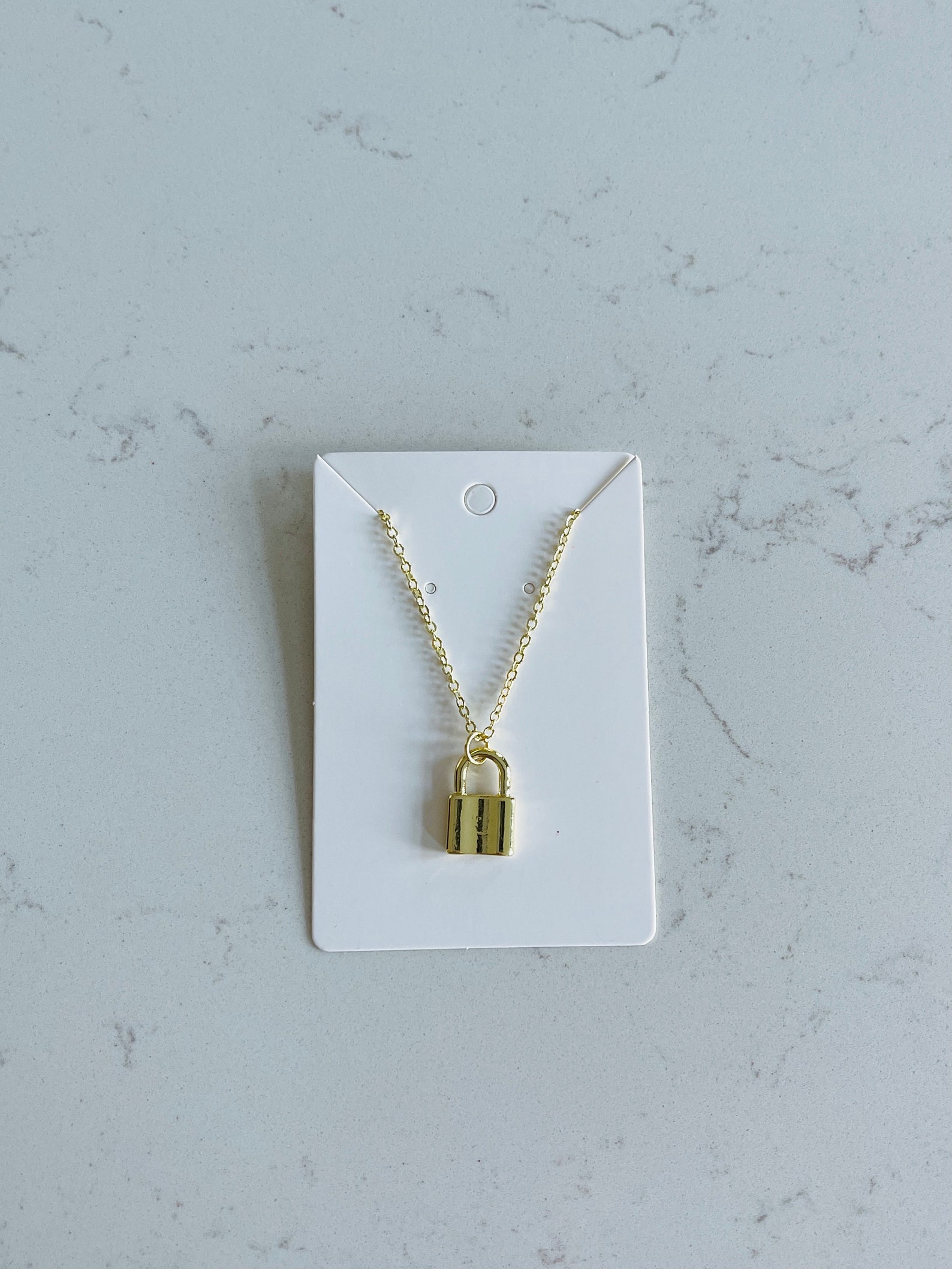 Silver/Gold Paperclip Lock Necklace Padlock Necklace Trendy Etsy