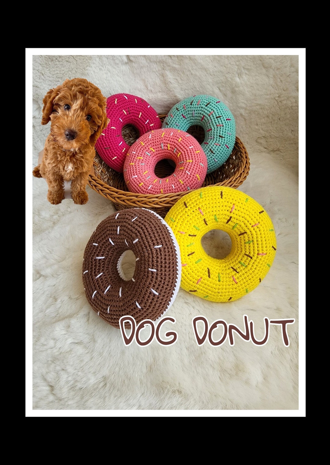 Donut Toy for Dogs, Squeaky Toys for Dogs, Dog Toys, Donuts for Dogs