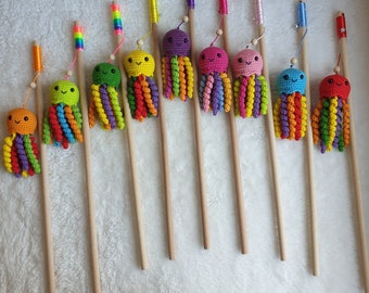 Octopus Cat Wand: kleurrijke kwallenteaser met kattenkruid