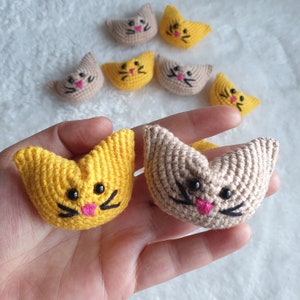 Fortune Cookie Catnip Toy: Crochet Cat Face Gift