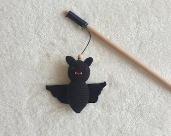 Bat Cat Toy Fishing Rod: Catnip Teaser Wand