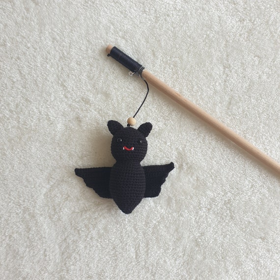 Bat Cat Fishing Rod, Cute Cat Teaser, Halloween Cat Toys, Cat Wand