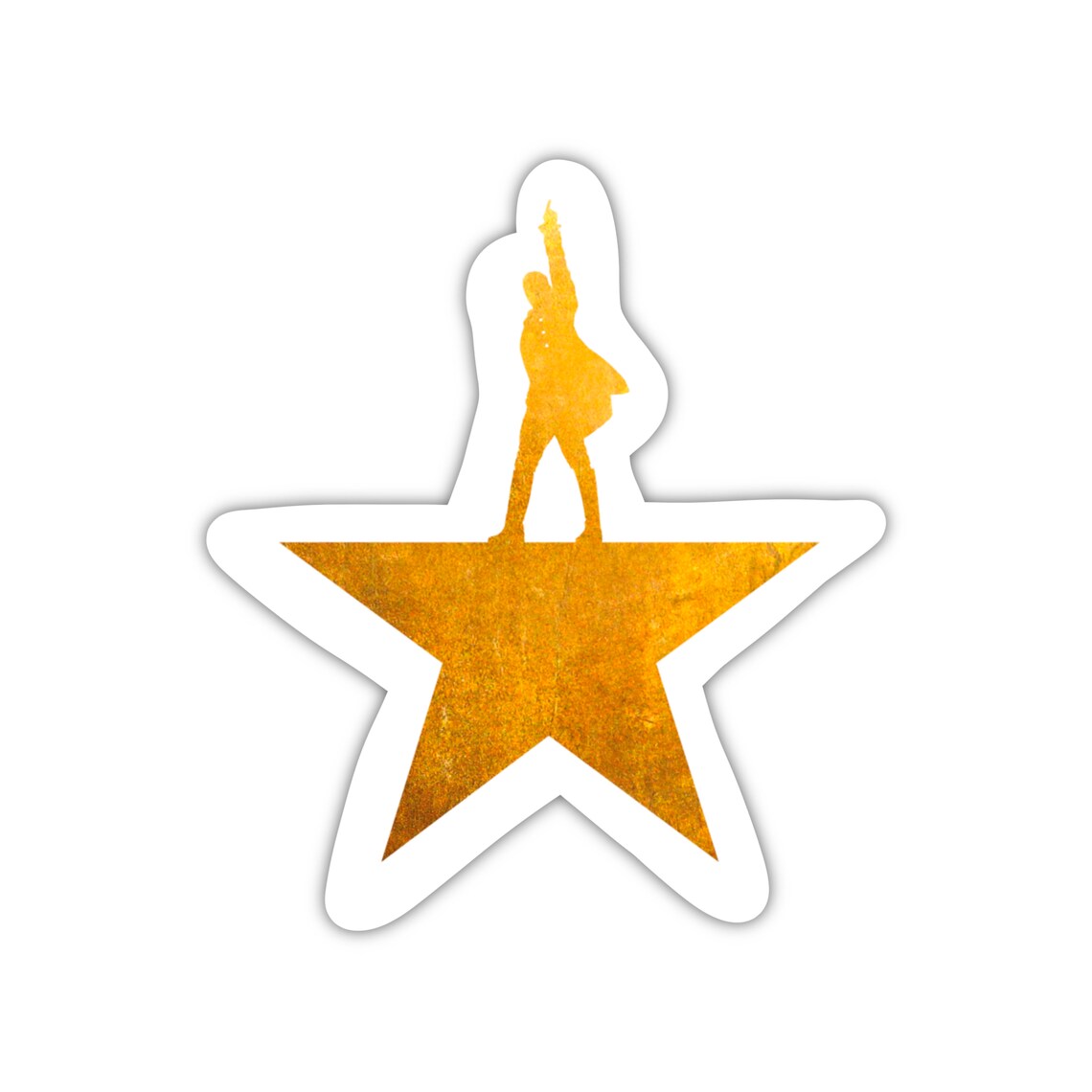 Hamilton Sticker // Hamilton Gold Glitter Sticker Etsy