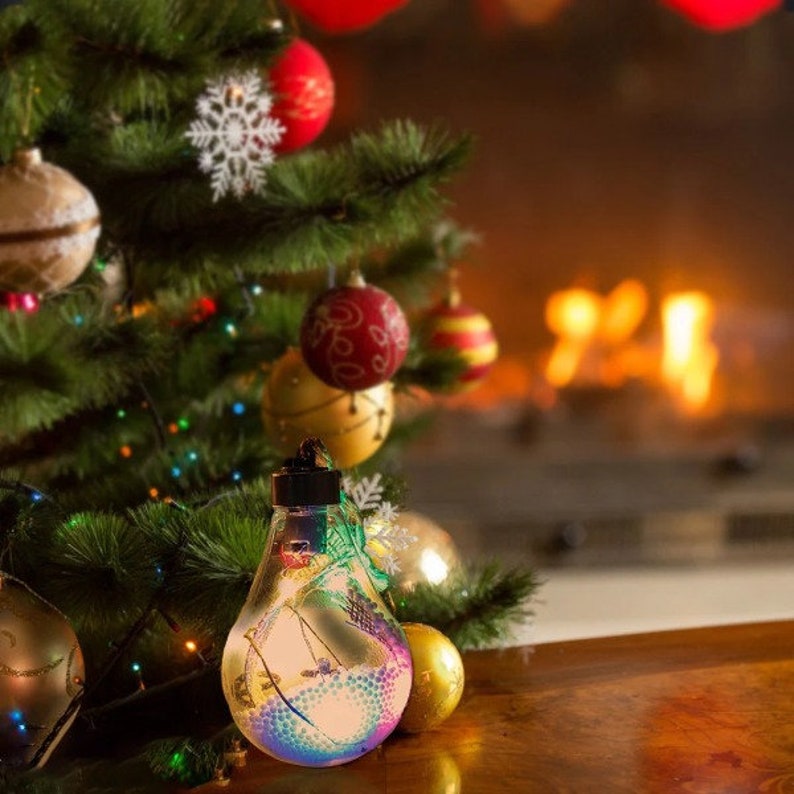 5 New Led Decoration Transparent Christmas Ball Festival image 4