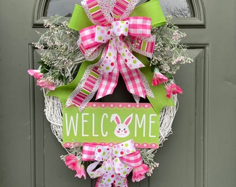 Easter Wreath  Spring Wreath  Front Door Wreath  Easter Decor  Spring Decor  Wall Hanger  Home Decor  Welcome Wreath