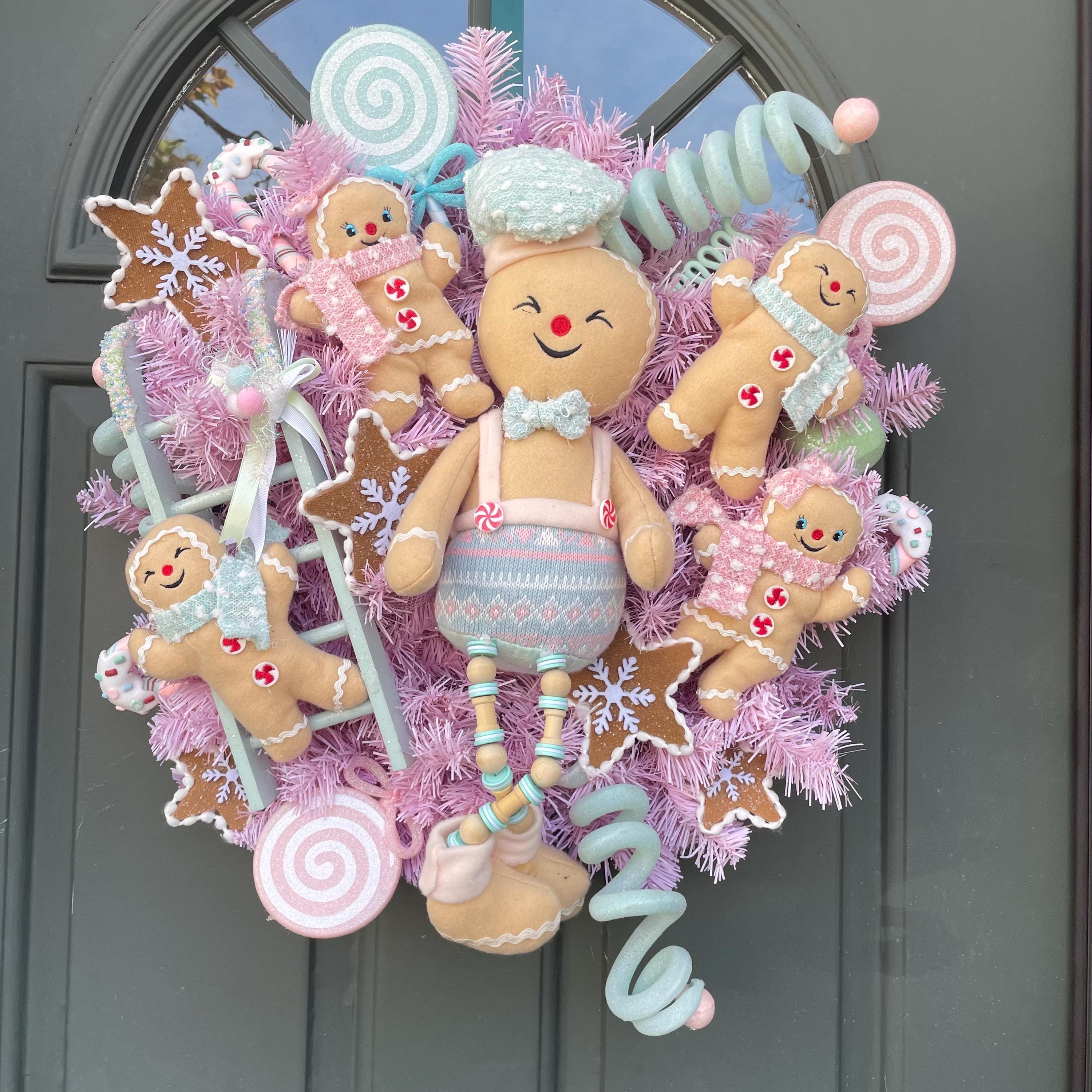 Gingerbread Wreath Christmas Wreath Baking Gingerbread Boy Wreath