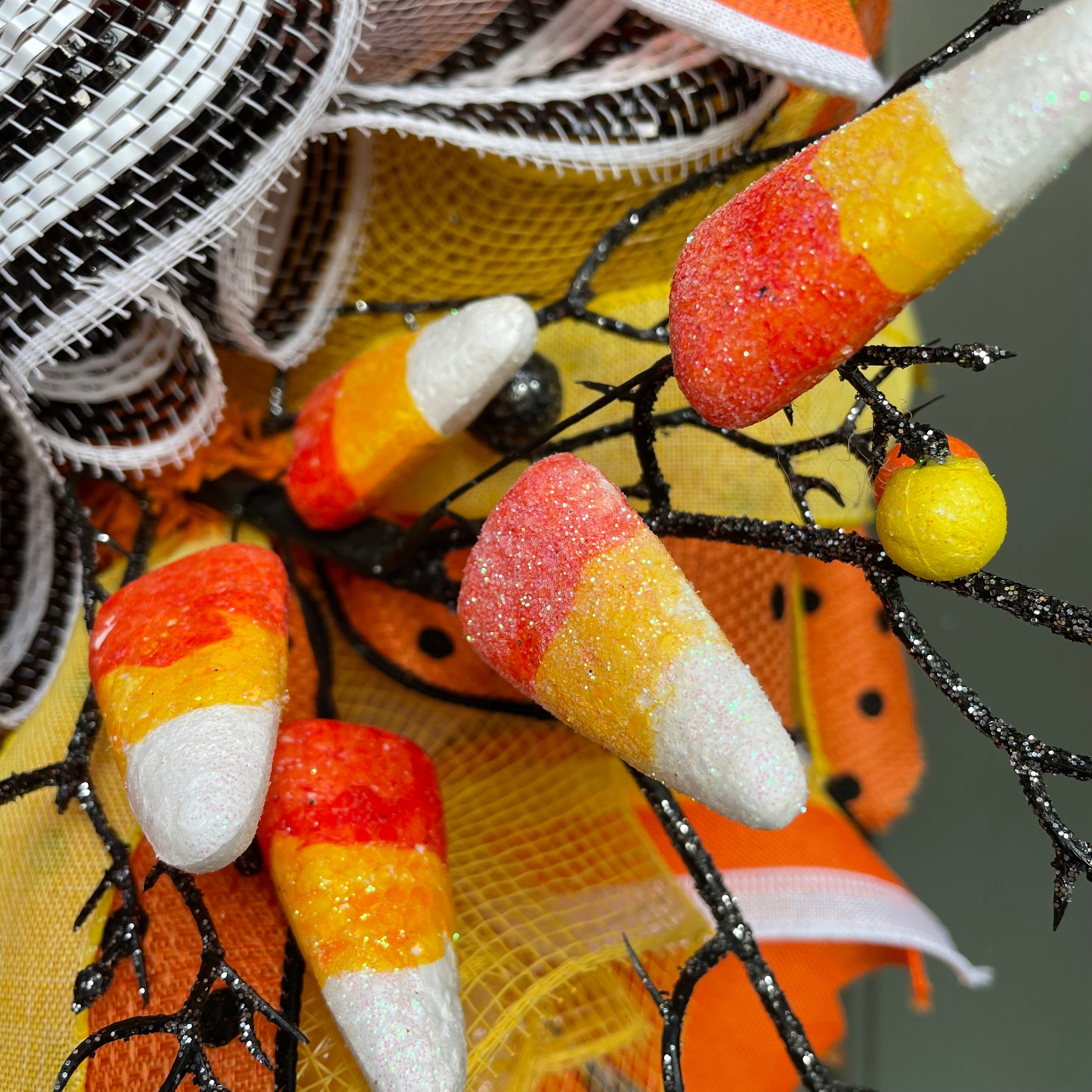 Candy Corn Wreath Pumpkin Wreath Candy Wreath Front Door Wreath