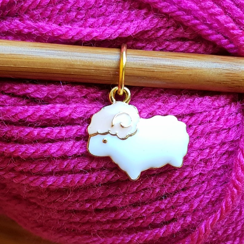 Sheep Stitch Marker, Stitch Markers for Crochet, Stitch Markers for Knitting, Progress Keepers, Stitch markers, sheep charm,stitch marker uk image 6