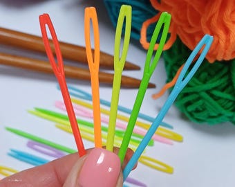 Plastic Sewing Needles 5 Pack: Large Eye Tapestry, Wool & Embroidery