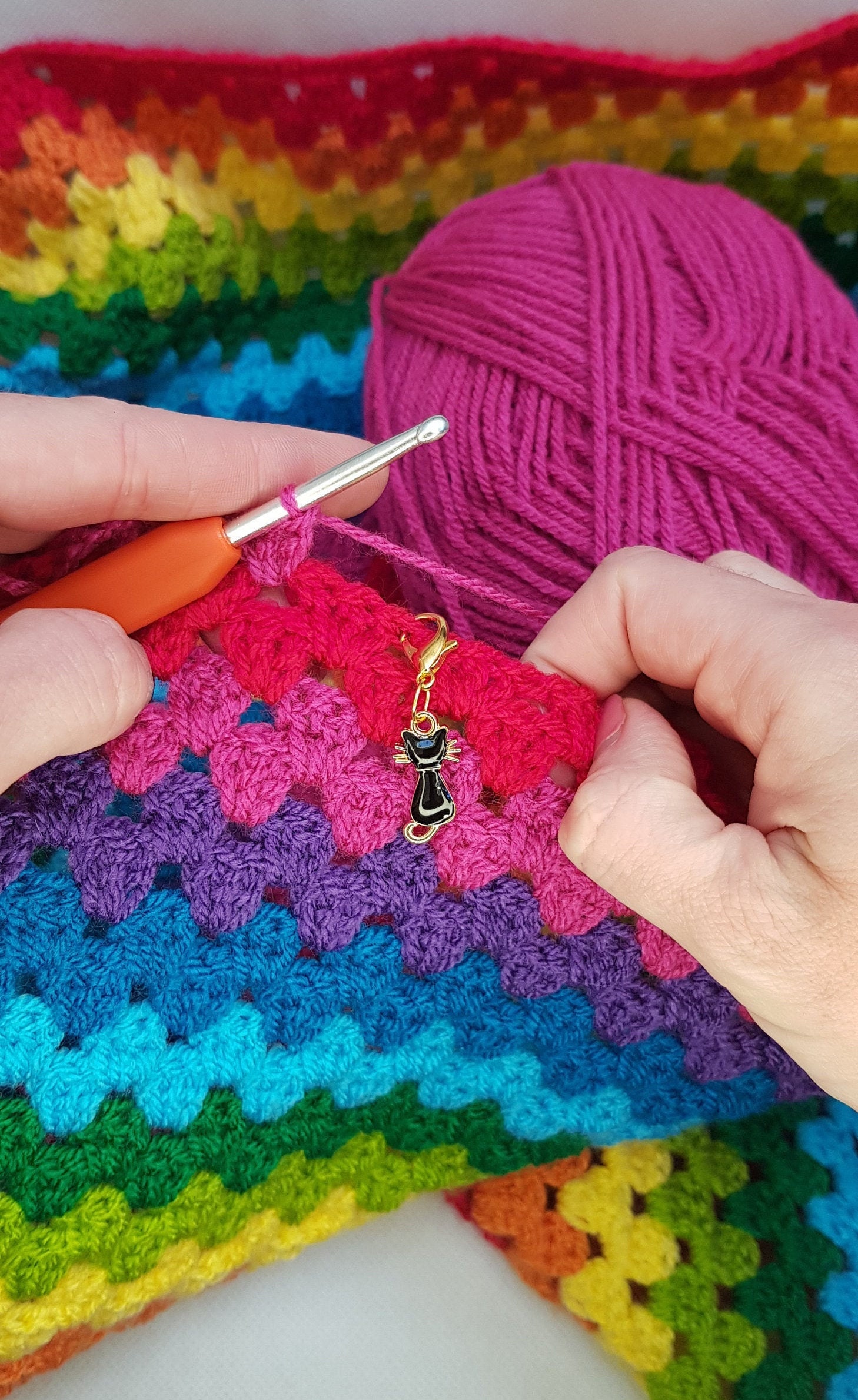 Black Cat Stitch Marker Stitch Markers for Crochet and Etsy UK