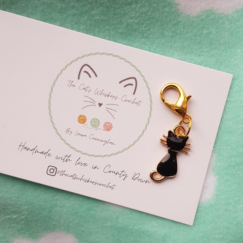 Black Cat Stitch Marker Stitch Markers for Crochet and Etsy