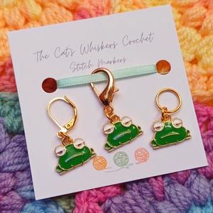 Grumpy Frog Maschenmarkierer: Häkeln Fortschritt Maschenmarkierer