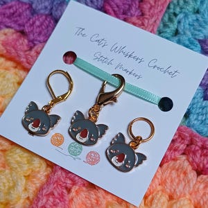 Steekmarkeerder koala, haak- en breicadeaus, haakpakket, haak- en breiaccessoires, ritstrekkers, tashanger, breipakket