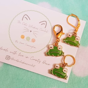 Frog Stitch Marker, stitch markers for Crochet, Stitch Markers for Knitting, Progress Keepers, stitch marker frog, frog charms,animal marker