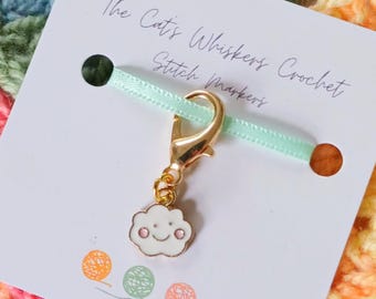 Stitch Marker White Cloud, Crochet and Knitting Gifts, Crochet and Knitting Kit, Crochet and Knitting Accessories