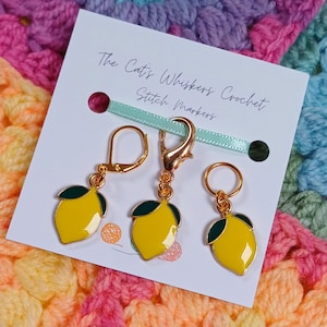 Stitch Marker Lemon Fruit, Crochet and Knitting Gifts, Crochet and Knitting Kit, Crochet and Knitting Accessories