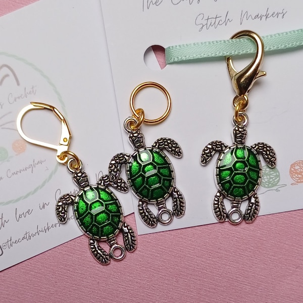Turtle stitch marker, Stitch markers for crochet and knitting, Progress keepers, stitch markers uk, turtle charms, zipper pull, notions