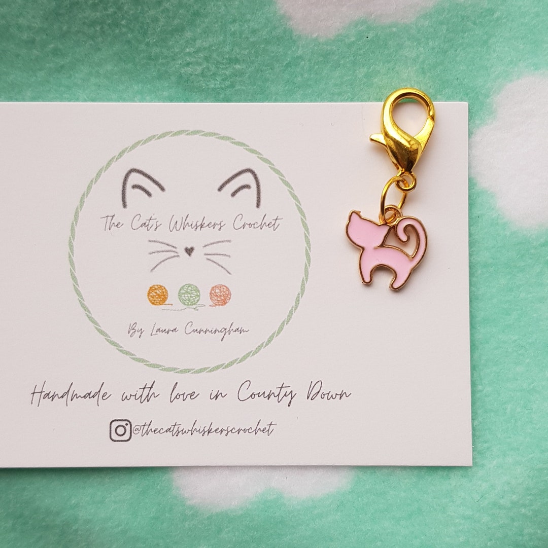 Pink Cat Stitch Marker, Stitch Markers for Crochet and Knitting