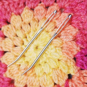 Bent Tip Aluminum Yarn Needles: Large Eye Tapestry, Set of 2