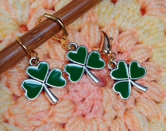 Stitch Marker Lucky Irish Shamrock, Crochet and Knitting Gifts, Crochet and Knitting Kit, Crochet and Knitting Accessories