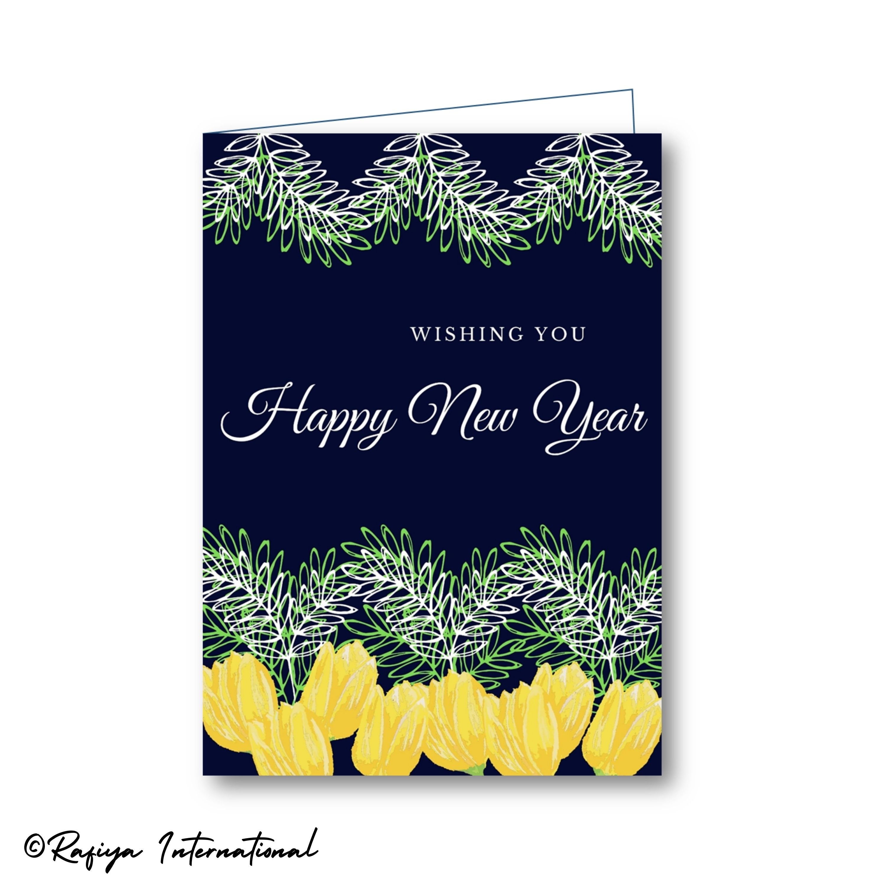 Printable Happy New Year Card &amp; Envelope Set Instant | Etsy