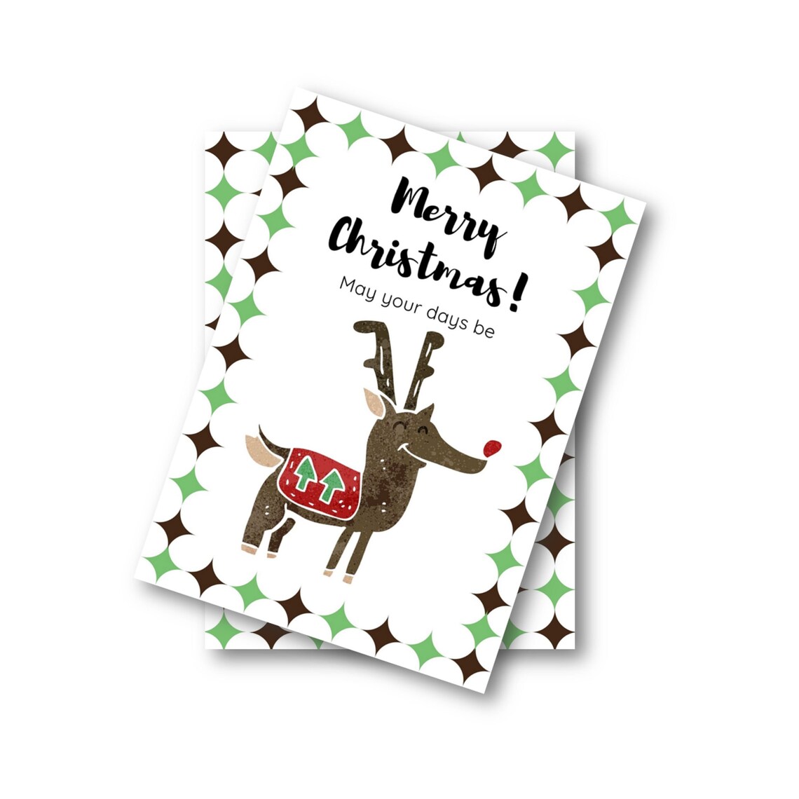 Printable Christmas Card &amp; Envelope Instant Download | Etsy