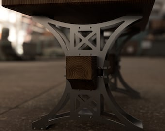 Steampunk Table Legs DXF File, 12mm Steel, Laser Cut Ready