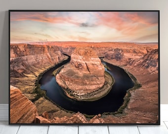 Horseshoe Bend, Arizona Photo, Desert Photo, Arizona Print, Desert Print, Desert Wall Art, Red Rock Photo, Desert Sunset, Sunset Photo