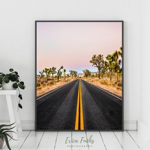 Joshua Tree Print, California Poster, Joshua Tree Photo, Desert Sunset, Desert Decor, Pink Sunset, Joshua Tree Decor, California Wall Art