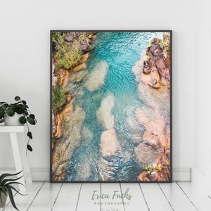 River Photography, Blue Nature Print, Blue River Print, Turquoise Water, Nature Photography, River Print, Aqua Wall Art, Water Print