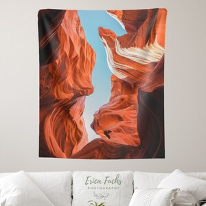 Wüste Gobelin, Antelope Canyon, Arizona Gobelin, Oranger Wandteppich, Slot Canyon, Wüste Dekor, Arizona Art, Arizona Dekor, Natur Gobelin