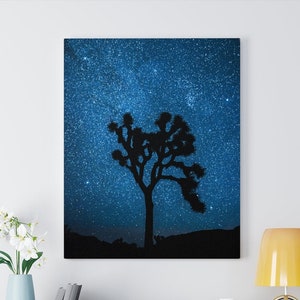 Night Sky Canvas, Joshua Tree Photo, Night Sky Photo, National Park Decor, Joshua Tree Gift, Astrophotography, Star Photo, California Decor
